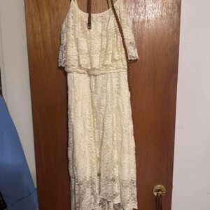 Elegant Cream Lace Dress